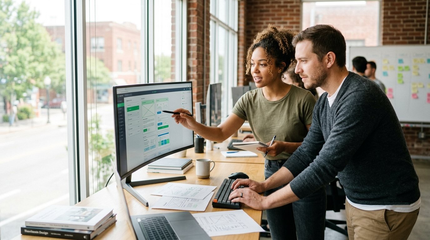 Opstree Solutions team reviewing a campaign dashboard